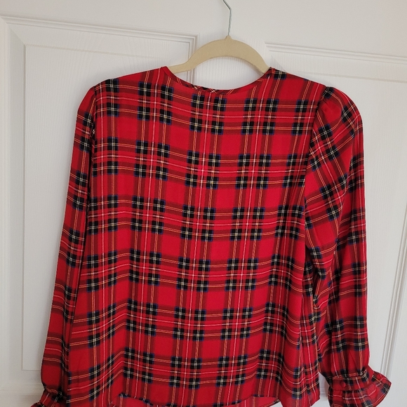 J Crew Tartan Blouse - Picture 3 of 4